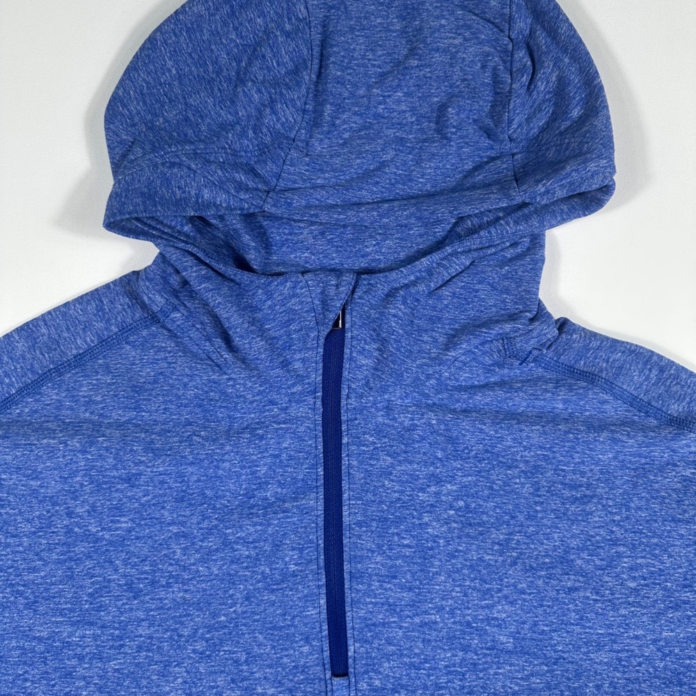Lululemon Metal Vent Tech Hoodie Mens M Quarter Zip Activewear Blue Heathered
